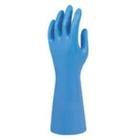 Handske nitril G25B Alpha Tec str. 8.5 velouriseret 37-501 0.42mm Bl&aring; product photo