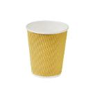 Kaffebæger Pap 25 cl 8 oz Ripple Wall Natur product photo