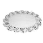 Kagepapir 27x36 cm oval udstanset hvid product photo