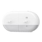 Dispenser Tork toiletpapir SmartOne T9 twin hvid plast product photo