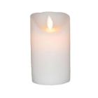 LED bloklys Ø75xH120mm Paraffin med bevægelig flamme Hvid product photo