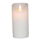 LED bloklys Ø75xH150mm Paraffin med bevægelig flamme Hvid product photo