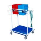 Rengøringsvogn 2 spande 13 ltr med bakke net og kurv product photo