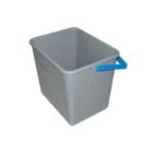 Spand 6 ltr firkantet grå med blå hank product photo