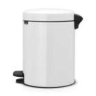 Pedalspand Brabantia Newlcon 5 liter hvid i stål og plast product photo