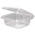 Plastbæger 250 ml 126x117x43 mm Firkantet Hængslet låg Bionedbrydelig PLA Klar product photo