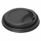 Plastlåg Ø90 mm Høj Bionedbrydelig CPLA Sort til Papbæger product photo