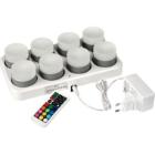 LED lys 8 lys og 1 oplader med fjernbetjening og farveskift 13 timer product photo