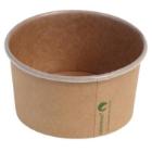 Isbæger 240 ml 8 oz Ø96x52 mm kraft pap PLA bionedbrydelig Brun product photo