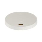 Låg rundt fladt pap/pe med drikkehul til kaffebæger Ø80 mm Hvid product photo