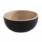 Skål Frida 0.1 ltr Ø8.5x3.5 cm Melamin Sort/Trælook product photo