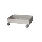 Dunkvogn rustfrit stål 41,2x25x15 cm med stk 50 mm hjul til 2x10 ltr dunke product photo