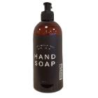 Cremesæbe Hand Soap uden Farve med Parfume med pumpe brun flaske 500 ml product photo
