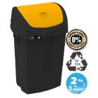 Affaldsbeholder Nordic recycle 50 ltr Sort Gul vippelåg product photo