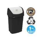 Affaldsbeholder Nordic Recycle 15 ltr Sort hvid vippelåg product photo