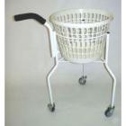 Vaskerivogn rund med håndtag 3-hjul Hvid kurv H80 cm product photo