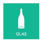 Piktogram Glas 120x120 mm Gr&oslash;n product photo