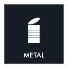 Piktogram Metal 120x120 mm Hvid uden baggrund product photo
