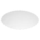 Fadpapir 22x32 cm Oval Pr&aelig;get Hvid product photo