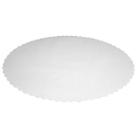 Fadpapir 36x55 cm oval pr&aelig;get hvid product photo