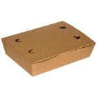 Pølseæske stor 200x140x50 mm med Låg Brun/Hvid product photo