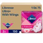 Bind Libresse Ultra+ Wing dispenser refill uden parfume hvid 2x150stk product photo