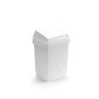 Spand med svinglåg plast 50 liter højde 67 cm hvid product photo