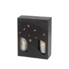 Vinkarton L24.6xB8.5xH36cm Pap med med vindue sort til 3 flasker product photo