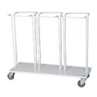 Affaldsstativ 3x60 ltr uden l&aring;g hvid product photo