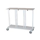 Affaldsstativ 3x60 ltr med låg hvid product photo