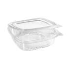 Bæger Deli med hængslet låg 750 ml 175x166x51 mm Firkantet RPET Klar product photo