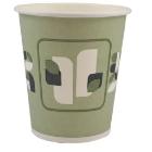 Kaffebæger Pap Ø80xH90mm 25cl 8oz Svanemærket Single Wall Grøn Med Mønster product photo