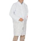 Engangskittel non-woven str M hvid m/trykknap product photo