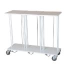 Affaldsstativ 3x60 ltr med l&aring;g og pedal hvid product photo