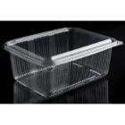 Plastbæger Catersource 2000 ml 140x195x90 mm firkantet hængslet låg RPET Klar product photo