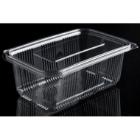 Plastb&aelig;ger Catersource 1000 ml 97x165x70 mm firkantet h&aelig;ngslet l&aring;g RPET Klar product photo
