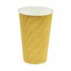 Kaffebæger Pap Ø90xH135mm 40cl 16oz Ripple Wall Natur product photo
