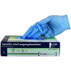 Handske engangs nitril str M PrimeSource Sensitiv pudderfri Bl&aring; 100 stk product photo