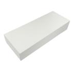 Kageæske hængslet låg 400x155x80mm pap uden rude hvid product photo