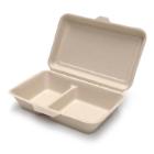 Burgerboks 2-rum 240x160x60 mm med h&aelig;ngslet l&aring;g Bagasse product photo