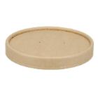 Paplåg Verive Ø96mm til soup-to-go bæger pap/PLA Brun product photo