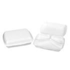 Termobakke 3-rum 247x198x75 mm Hængslet låg XPS Hvid HP 4/3 TT product photo