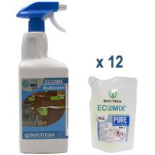 D&eacute;tergent toutes surfaces en poche Ecomix Multiclean Spray 90 ml photo du produit