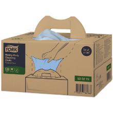 Chiffon de nettoyage ultra-résistant Bleu Premium boite de 120f Tork photo du produit