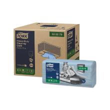 Gevouwen reinigingsdoek blauw W4 Tork heavy duty artikelfoto