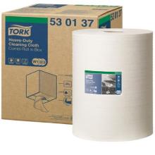 Chiffon non tissé blanc 1 pli 38 x 32 cm W1 W2 W3 Tork Premium Cloth 530 photo du produit