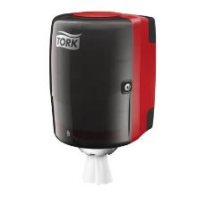 Dispenser centerfeed rood zwart 25 x 24 x 36 cm M2 Tork Maxi artikelfoto