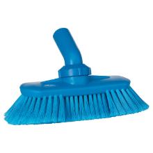 Brosse : passage d'eau - souple - fleuré - bleu - 24 cm - "vikan" photo du produit