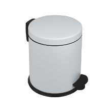 Poubelle &agrave; p&eacute;dale : acier - blanc - 5 lt - "new bin basic" photo du produit