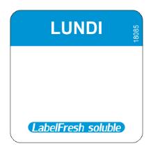 Labels HACCP Oplosbaar "maandag" 22x22 mm - Labelfresh Easy artikelfoto
